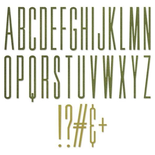 Simon Says Stamp! Tim Holtz Sizzix ALPHANUMERIC STRETCH UPPER Thinlits Dies 665206