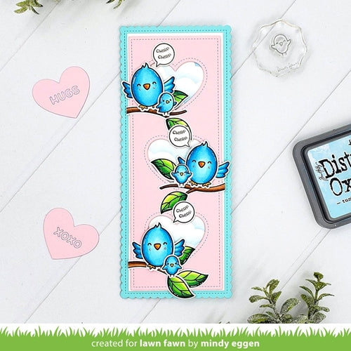 Simon Says Stamp! Lawn Fawn PORTRAIT SCALLOPED SLIMLINE WITH HEARTS Die Cuts lf2477 | color-code:ALT2