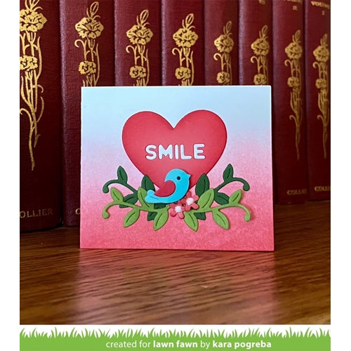 Simon Says Stamp! Lawn Fawn CENTER PICTURE WINDOW CARD HEART ADD-ON Die Cuts lf2473