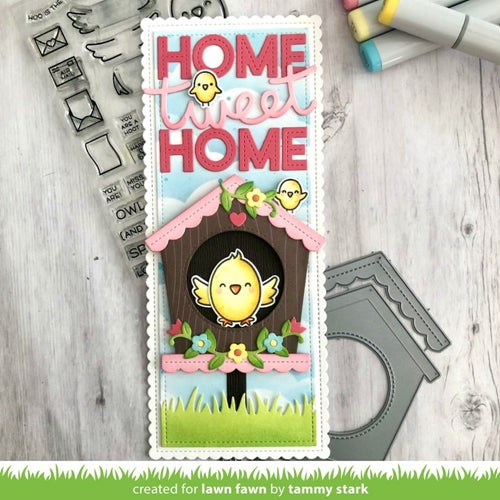 Simon Says Stamp! Lawn Fawn MAGIC IRIS BIRDHOUSE ADD-ON Die Cuts lf2471