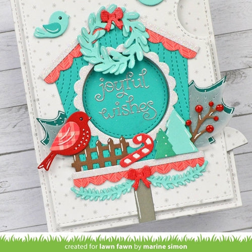 Simon Says Stamp! Lawn Fawn MAGIC IRIS BIRDHOUSE ADD-ON Die Cuts lf2471