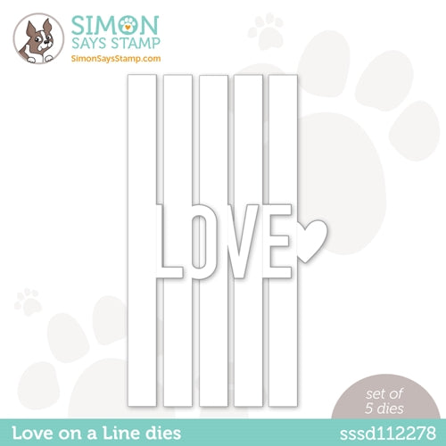 Simon Says Stamp! Simon Says Stamp LOVE ON A LINE Wafer Dies sssd112278