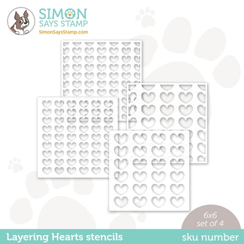 Simon Says Stamp! Simon Says Stamp Stencil LAYERING HEARTS ssst121508