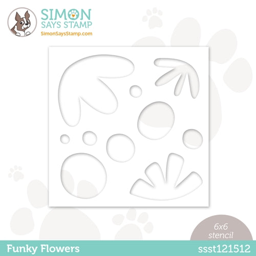 Simon Says Stamp! Simon Says Stamp Stencil FUNKY FLOWERS ssst121512 *