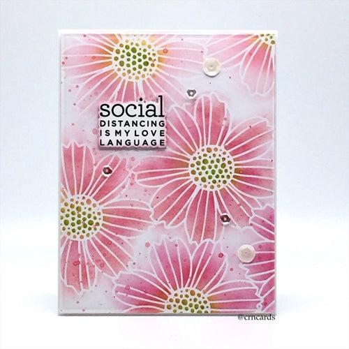 Simon Says Stamp! Simon Says Stamp Stencil COSMO FLOWERS ssst121507