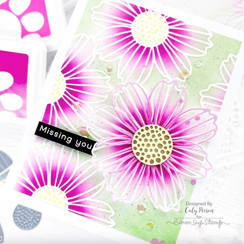 Simon Says Stamp! Simon Says Stamp Stencil COSMO FLOWERS ssst121507 | color-code:ALT00