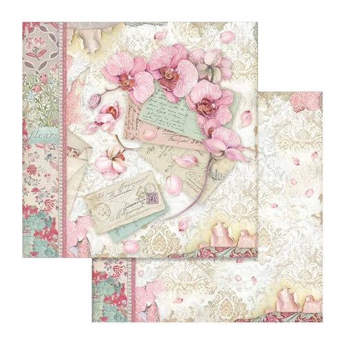 Simon Says Stamp! Stamperia ORCHIDS AND CATS 12x12 Paper sbbl81
