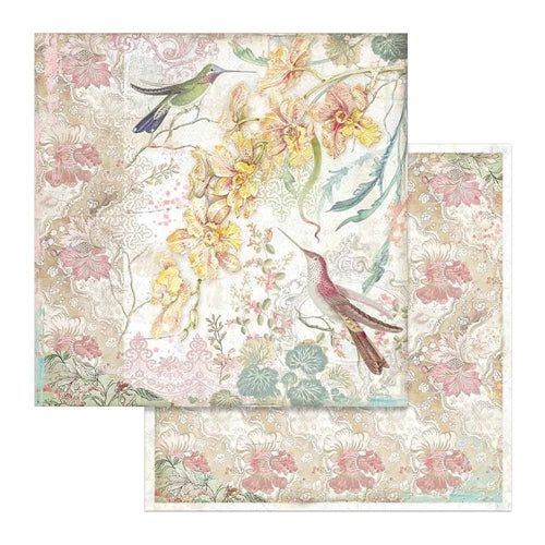 Simon Says Stamp! Stamperia ORCHIDS AND CATS 12x12 Paper sbbl81