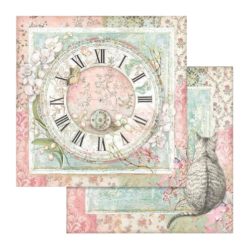 Simon Says Stamp! Stamperia ORCHIDS AND CATS 12x12 Paper sbbl81