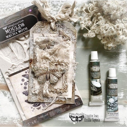 Simon Says Stamp! Prima Marketing WHITE PEARL Finnabair Art Alchemy Metallique Wax 968380 | color-code:ALT06