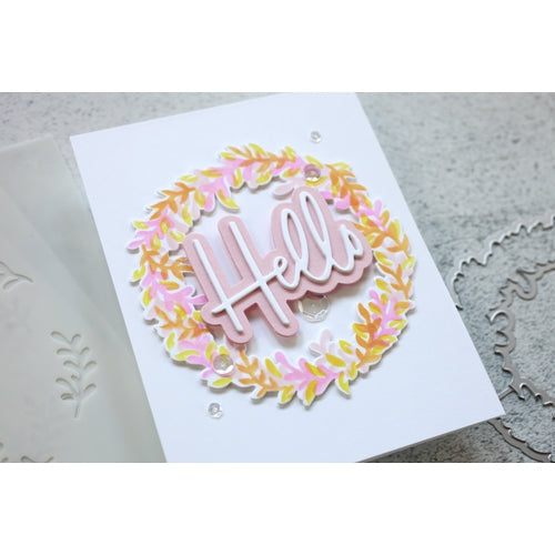 Simon Says Stamp! PinkFresh Studio OVERLAPPING LEAFY WREATH Die pfccst13