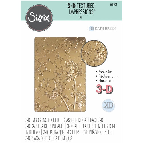 Sizzix Dandelion Wish 3D Embossing Folder Sizzix Dandelion Wish 3D Embossing Folder