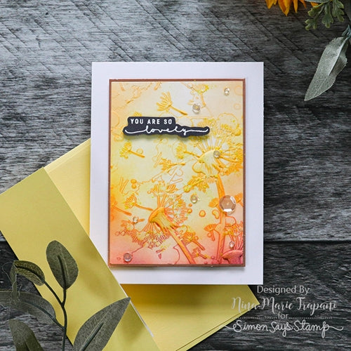 Simon Says Stamp! Sizzix Textured Impressions DANDELION WISH 3D Embossing Folder 665001 | color-code:ALT2