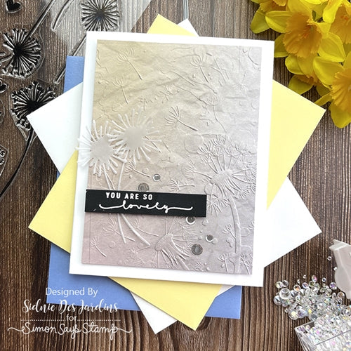 Simon Says Stamp! Sizzix Textured Impressions DANDELION WISH 3D Embossing Folder 665001 | color-code:ALT4