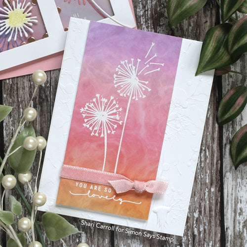 Simon Says Stamp! Sizzix Textured Impressions DANDELION WISH 3D Embossing Folder 665001