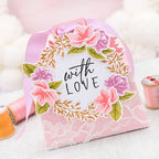 Simon Says Stamp! Papertrey Ink WREATH FAVOR BOX SENTIMENTS Clear Stamps 1239*