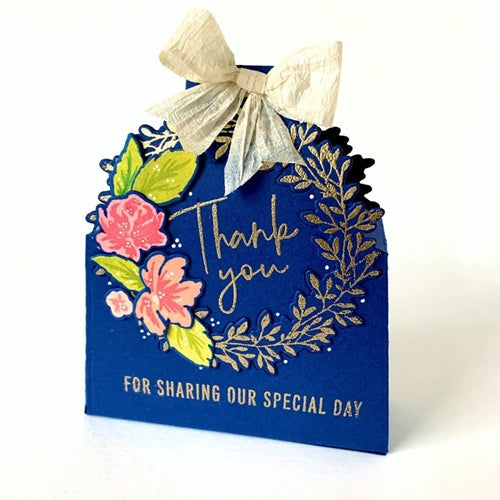 Simon Says Stamp! Papertrey Ink WREATH FAVOR BOX SENTIMENTS Clear Stamps 1239*