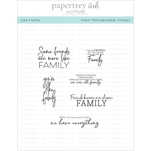 Simon Says Stamp! Ink To Paper LIKE FAMILY Clear Stamps 1238*