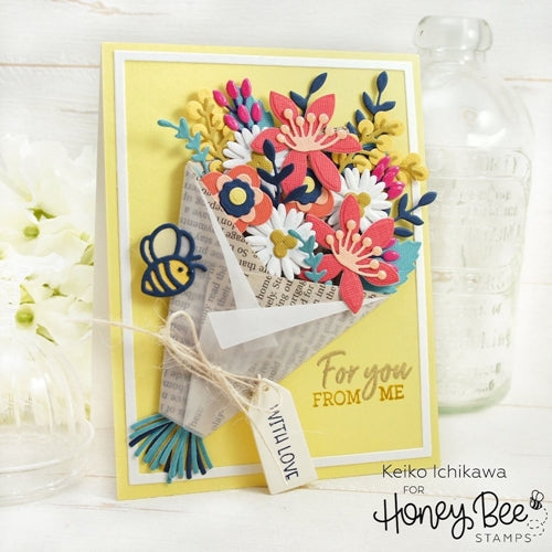 Simon Says Stamp! Honey Bee FLORAL BOUQUET WRAP Die hbdsfbw
