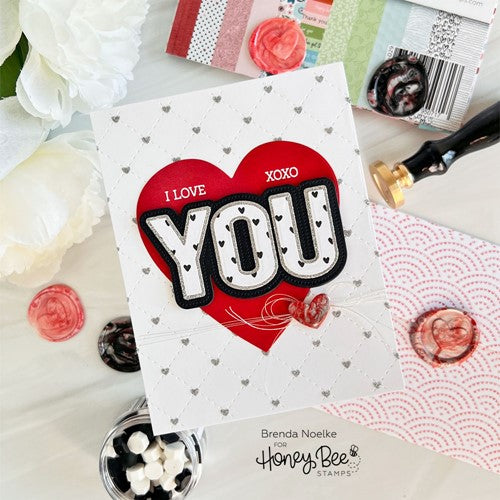 Simon Says Stamp! Honey Bee QUILTED HEARTS AND DOTS Stencil Set Of 2 hbsl076 | color-code:ALT13