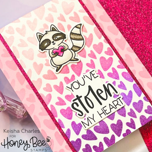 Simon Says Stamp! Honey Bee WHIMSICAL HEARTS Stencil hbsl077