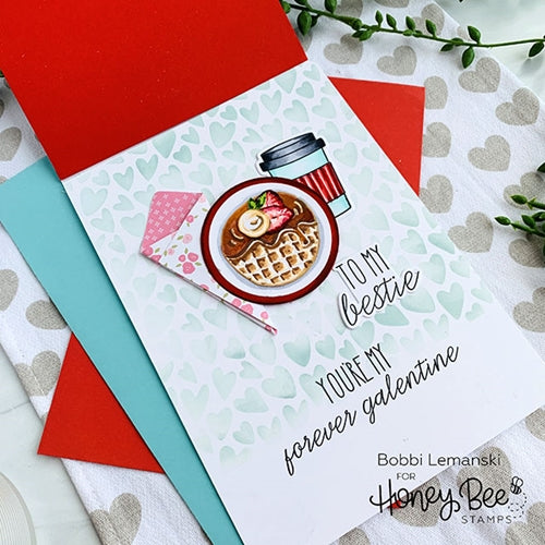 Simon Says Stamp! Honey Bee WHIMSICAL HEARTS Stencil hbsl077 | color-code:ALT05
