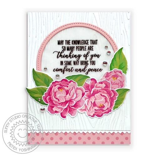 Simon Says Stamp! Sunny Studio INSIDE GREETINGS SYMPATHY Clear Stamps SSCL 287