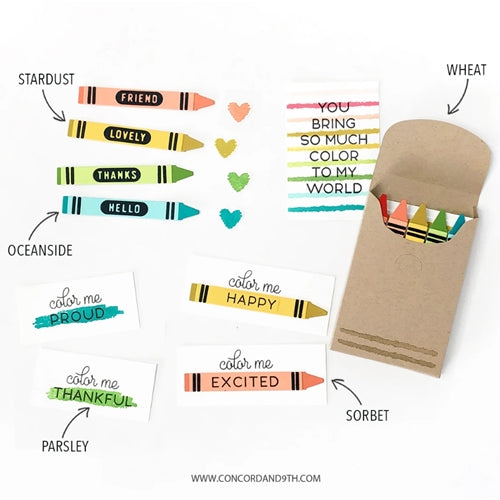 Simon Says Stamp! Concord & 9th COLOR ME HAPPY Dies 11038