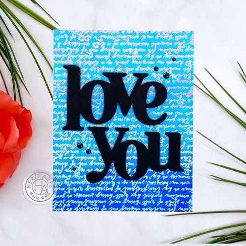 Simon Says Stamp! Hero Arts Cling Stamp SCRIPT Bold Prints CG830