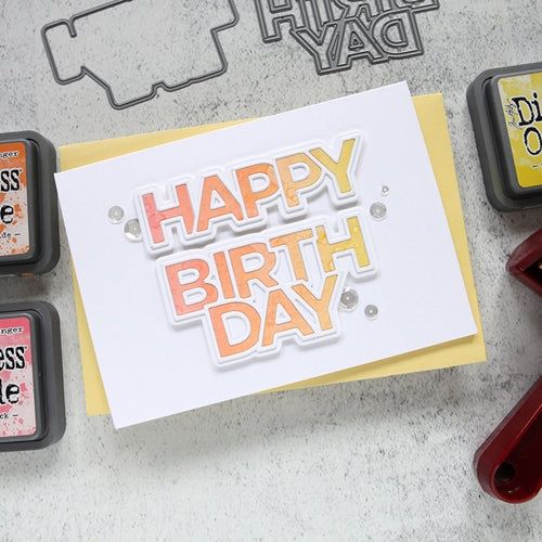 Simon Says Stamp! CZ Design Wafer Dies CHUNKY BIRTHDAY czd128
