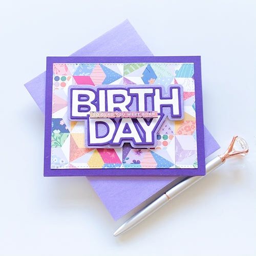 Simon Says Stamp! CZ Design Wafer Dies CHUNKY BIRTHDAY czd128