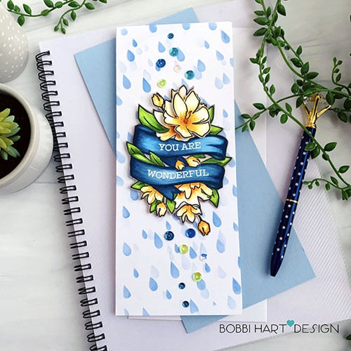 Simon Says Stamp! Simon Says Stamp Stencil LARGE RAINDROPS ssst121517