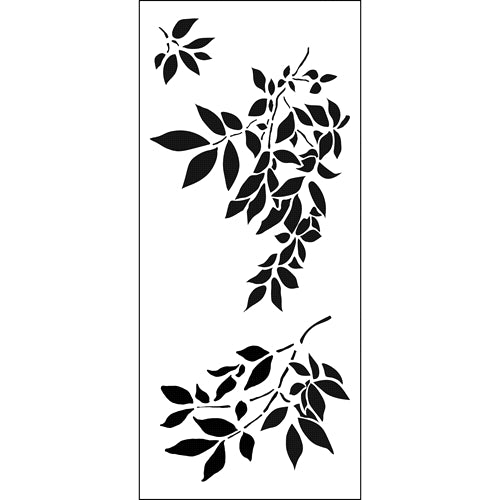 Simon Says Stamp! The Crafter's Workshop GENTLE LEAVES Slim Line Stencil tcw2300