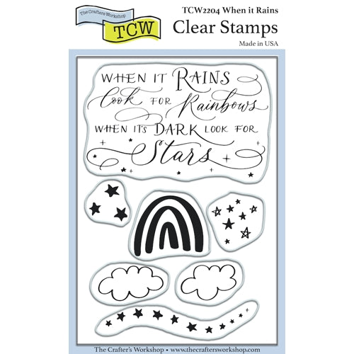 Simon Says Stamp! The Crafter's Workshop WHEN IT RAINS Clear Stamps tcw2204*