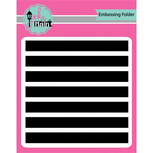 Simon Says Stamp! Pink and Main WIDE STRIPES 6x6 inch Embossing Folder PMT006