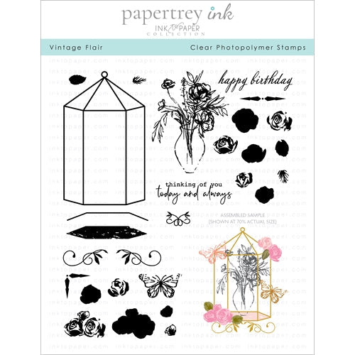 Simon Says Stamp! Papertrey Ink VINTAGE FLAIR Clear Stamps 1251*