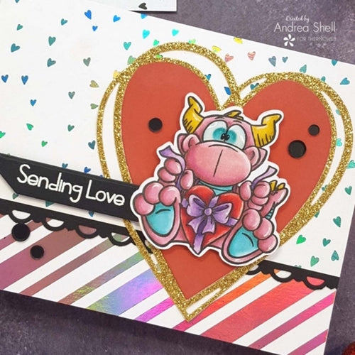 Simon Says Stamp! Therm O Web Deco Foil WHITE CANDY STRIPES Toner Card Fronts 5578