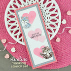 Simon Says Stamp! Newton's Nook Designs SLIMLINE MASKING HEARTS Stencils NN2101T01*