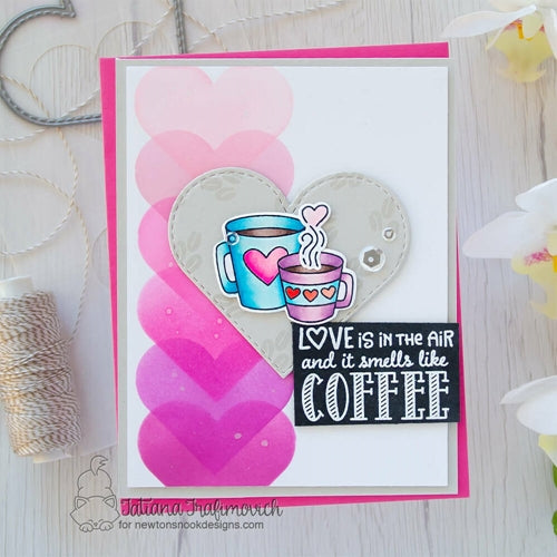 Simon Says Stamp! Newton's Nook Designs LOVE CAFE Clear Stamps NN2101S02