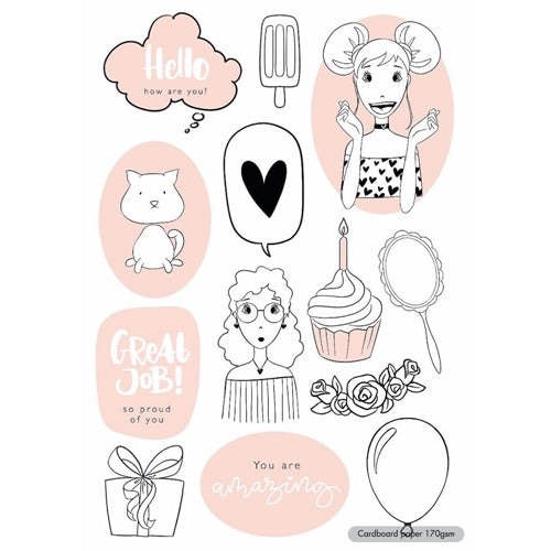 Simon Says Stamp! Studio Light MISSEES Paper Elements a5stansblokkj03