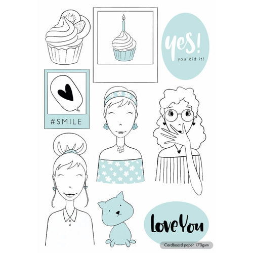 Simon Says Stamp! Studio Light MISSEES Paper Elements a5stansblokkj03