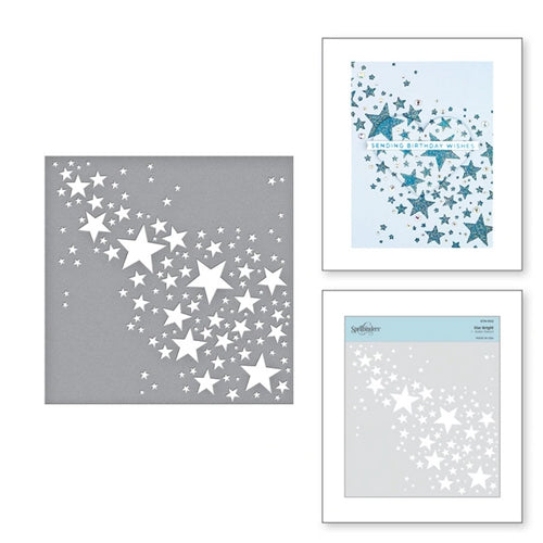 Simon Says Stamp! STN 002 Spellbinders STAR BRIGHT Stencil