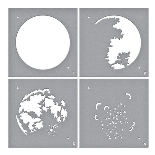 Simon Says Stamp! STN 001 Spellbinders LAYERED FULL MOON Stencil