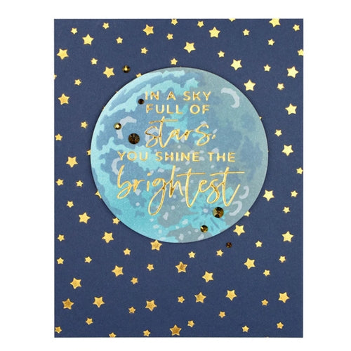 Simon Says Stamp! STN 001 Spellbinders LAYERED FULL MOON Stencil