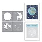 Simon Says Stamp! STN 001 Spellbinders LAYERED FULL MOON Stencil