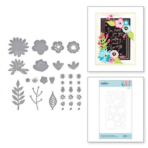 Simon Says Stamp! S4 1091 Spellbinders SIMPLY PERFECT LAYERED BLOOMS Etched Dies