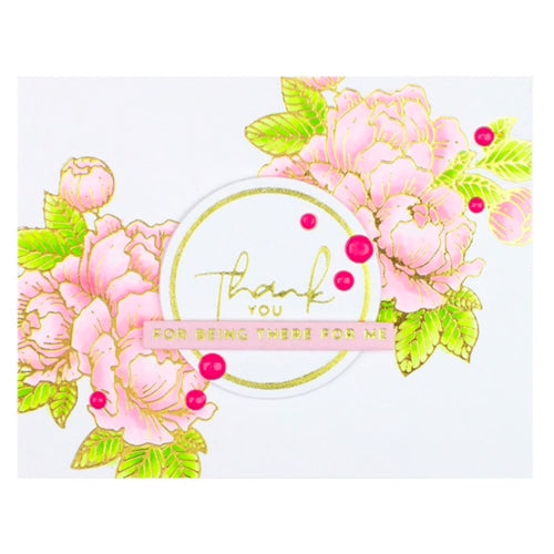 Simon Says Stamp! GLP 254 Spellbinders GLIMMERING PEONY Glimmer Hot Foil Plate