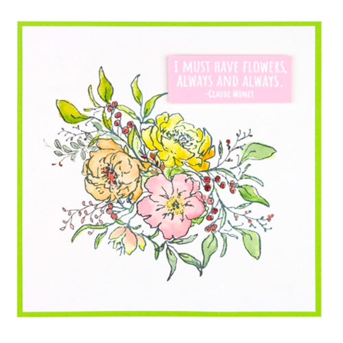 Simon Says Stamp! STP 032 Spellbinders BEAUTY IN BLOOM Clear Stamps *
