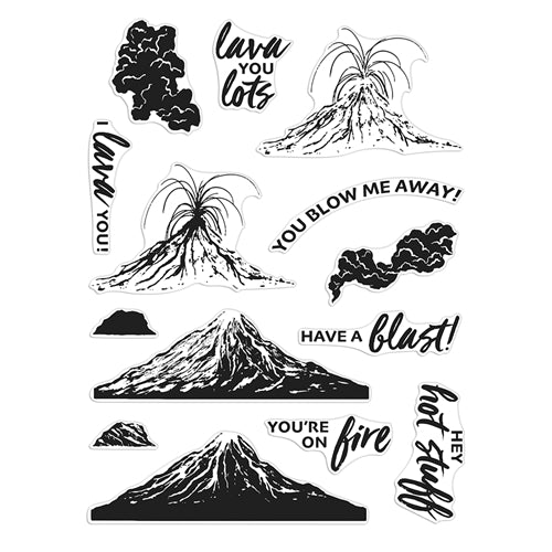 Simon Says Stamp! Hero Arts Clear Stamps VOLCANO HEROSCAPE CM514*