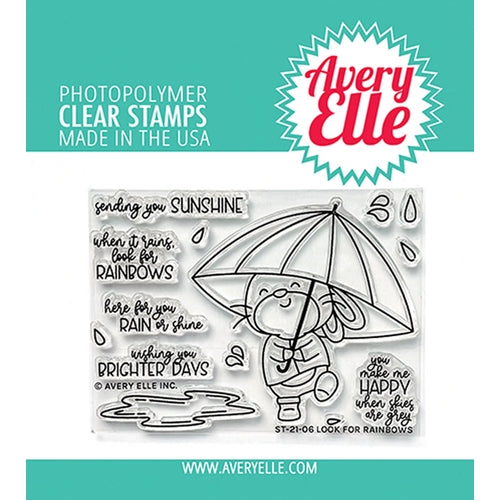 Simon Says Stamp! Avery Elle Clear Stamps LOOK FOR RAINBOWS ST 21 06